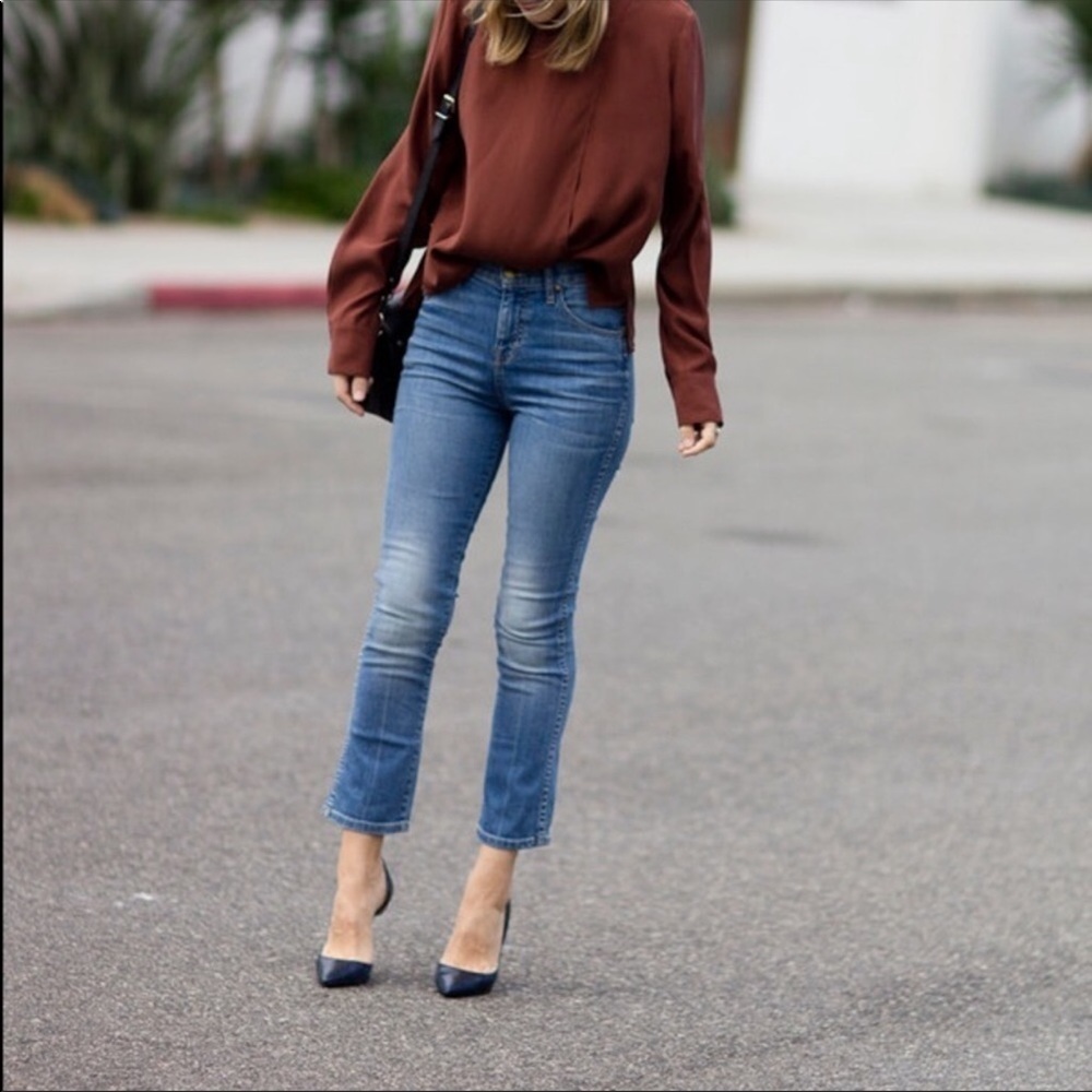 The Great Nerd Blue Straight Cropped Jeans 24